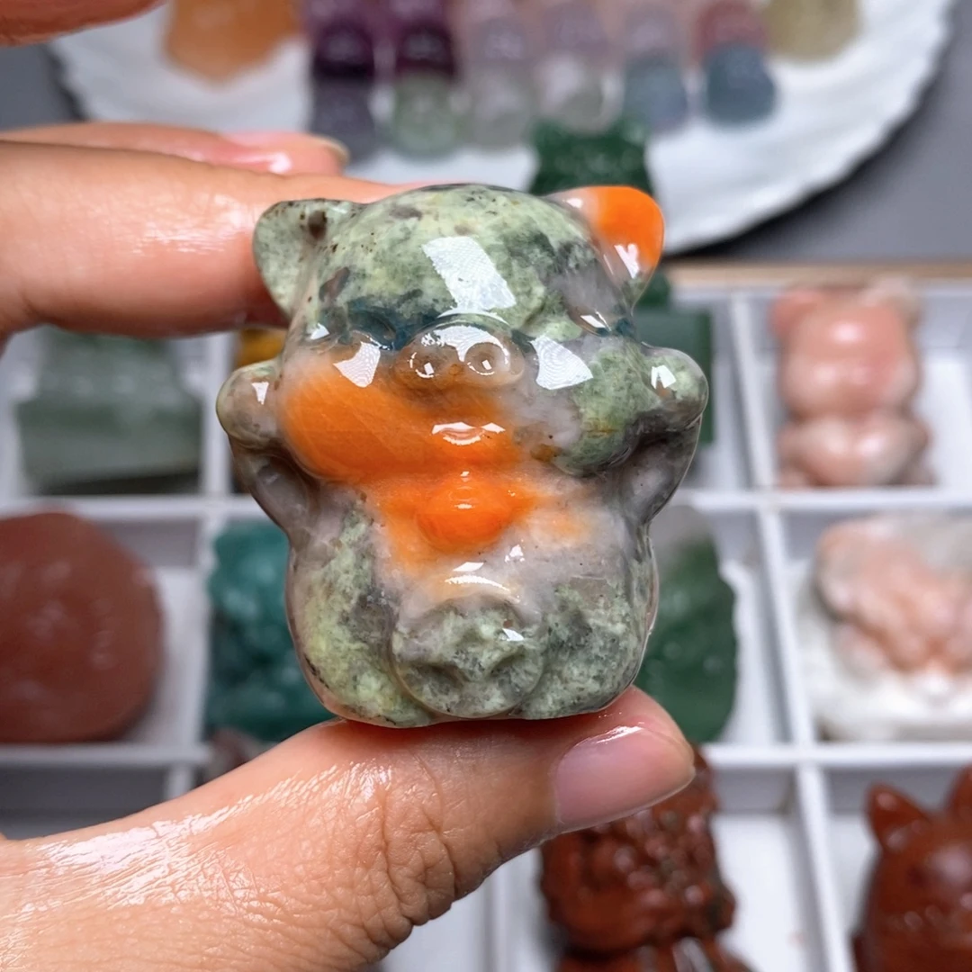 招财猪手把件摆件