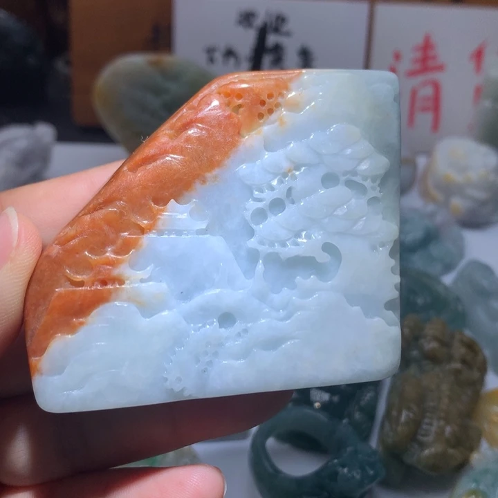 翡翠未镶嵌颈饰保真天然A货翡翠