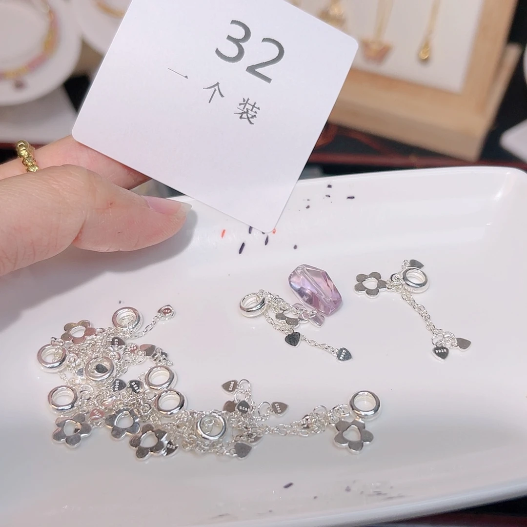 紫晶珠宝半成品银S925镶嵌32