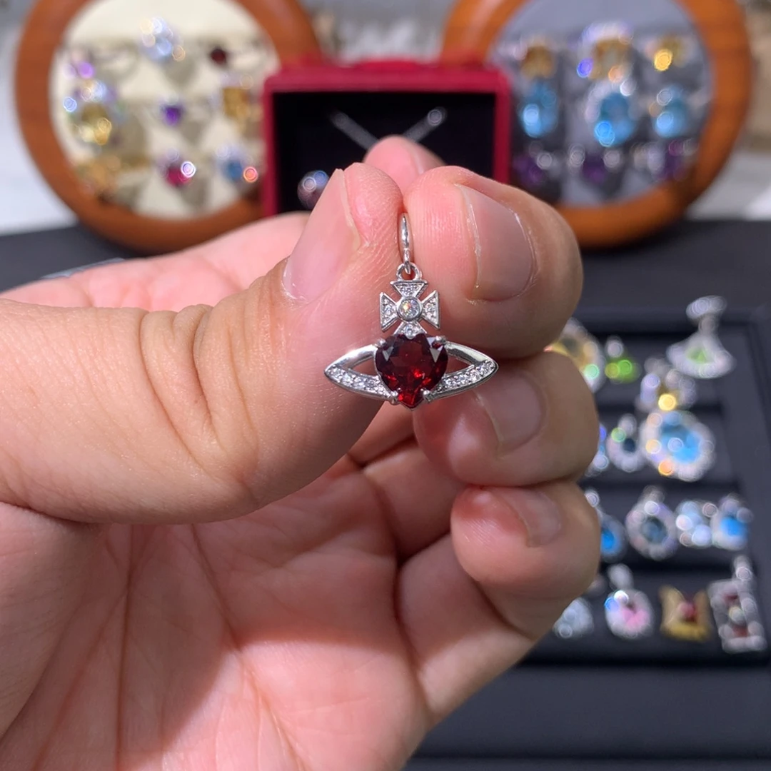 银S925镶嵌黄晶吊坠(不含链)