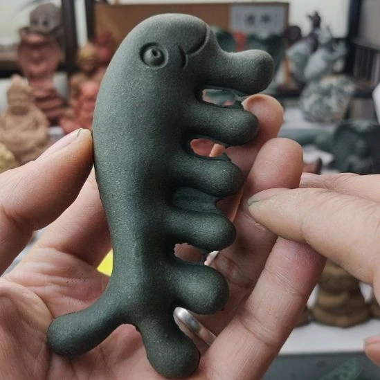 泥塑蓝药师香方按摩梳微瑕