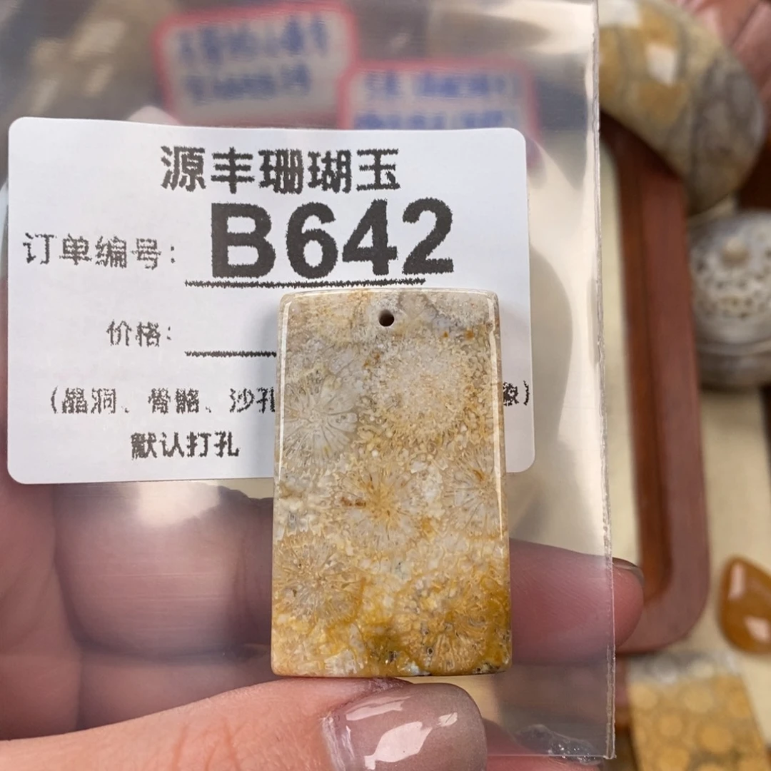 硅化玉颈饰未镶嵌戏*
