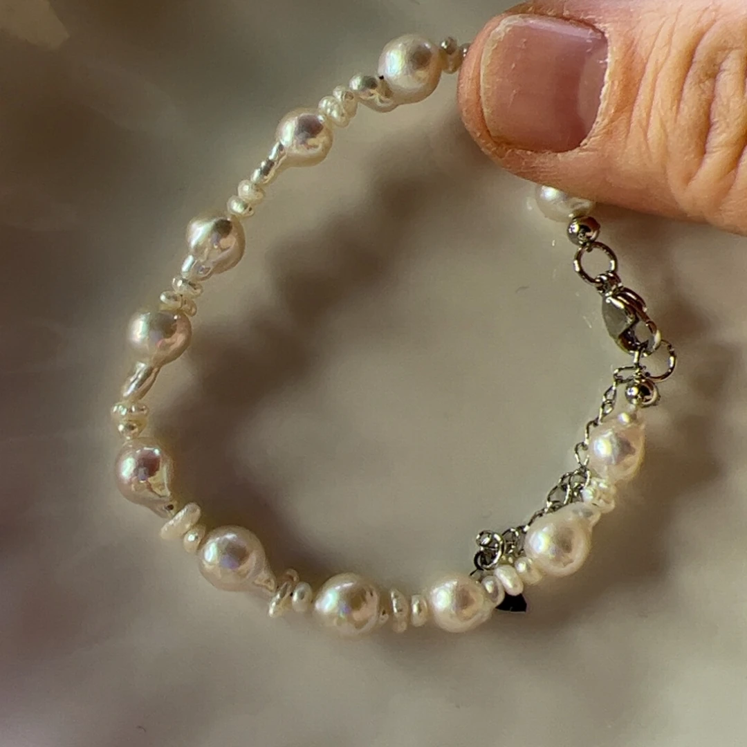 手绳淡水珍珠合金