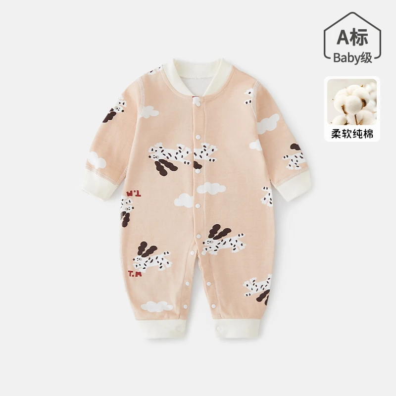 长袖纯棉爬服婴儿衣服男女宝宝连体衣哈衣爬服新生儿贴身打底秋衣