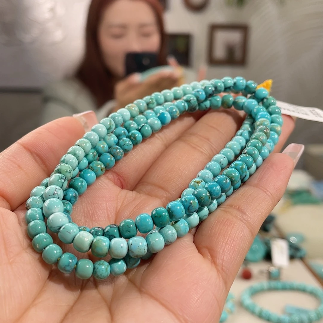 绿松石未镶嵌玉化108卡5