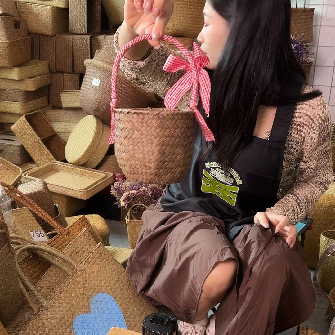 编织带草编包/草编收纳盒微瑕疵