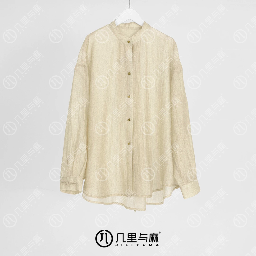 （几里）琥珀璃-清凉百搭清凉复古衬衫 衣长72 胸围126 1031684