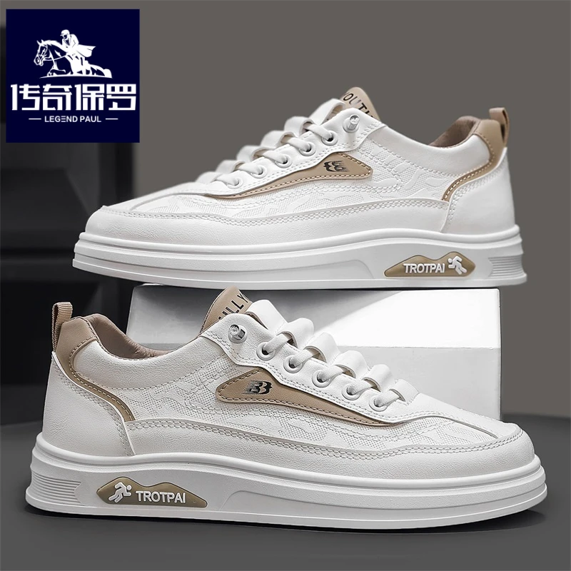 传奇保罗正版一脚蹬男鞋冬季防水潮流板鞋男士上班休闲轻便工作鞋