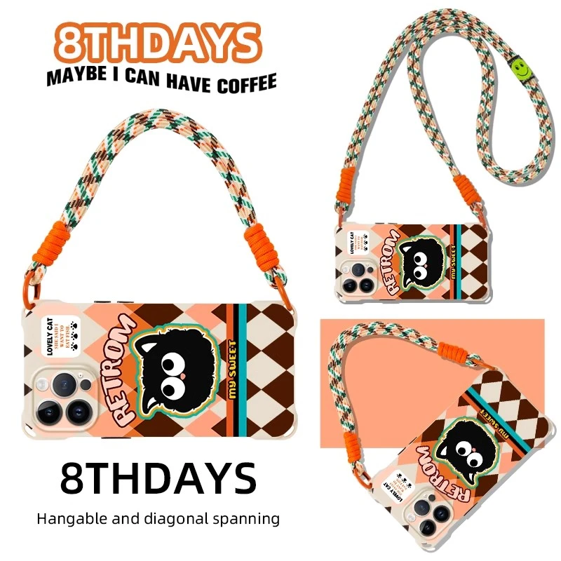 格纹黑猫小米15ultra手机保护壳小米14pro/13/12s卡通小众civi3新