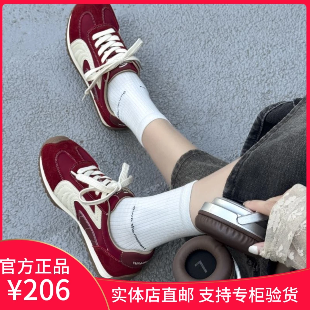 正版鞋佰诗奴女鞋秋冬2025年秋款真皮德训鞋休闲运动鞋阿甘鞋单鞋