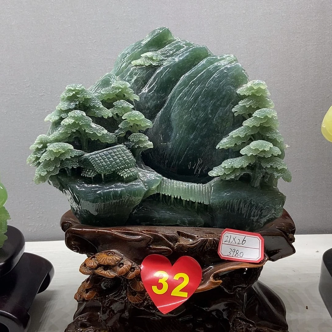 黄***云玉白菜摆件家居摆件