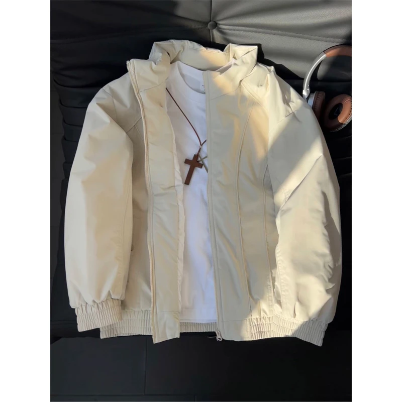 美式cleanfit棉服男款冬季加厚棉衣外套保暖立领飞行员夹克棒球服