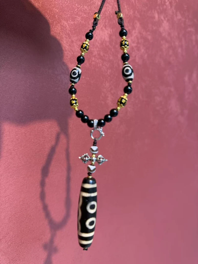 【灰姑娘原创】大鹏五眼天珠多宝毛衣链M3537