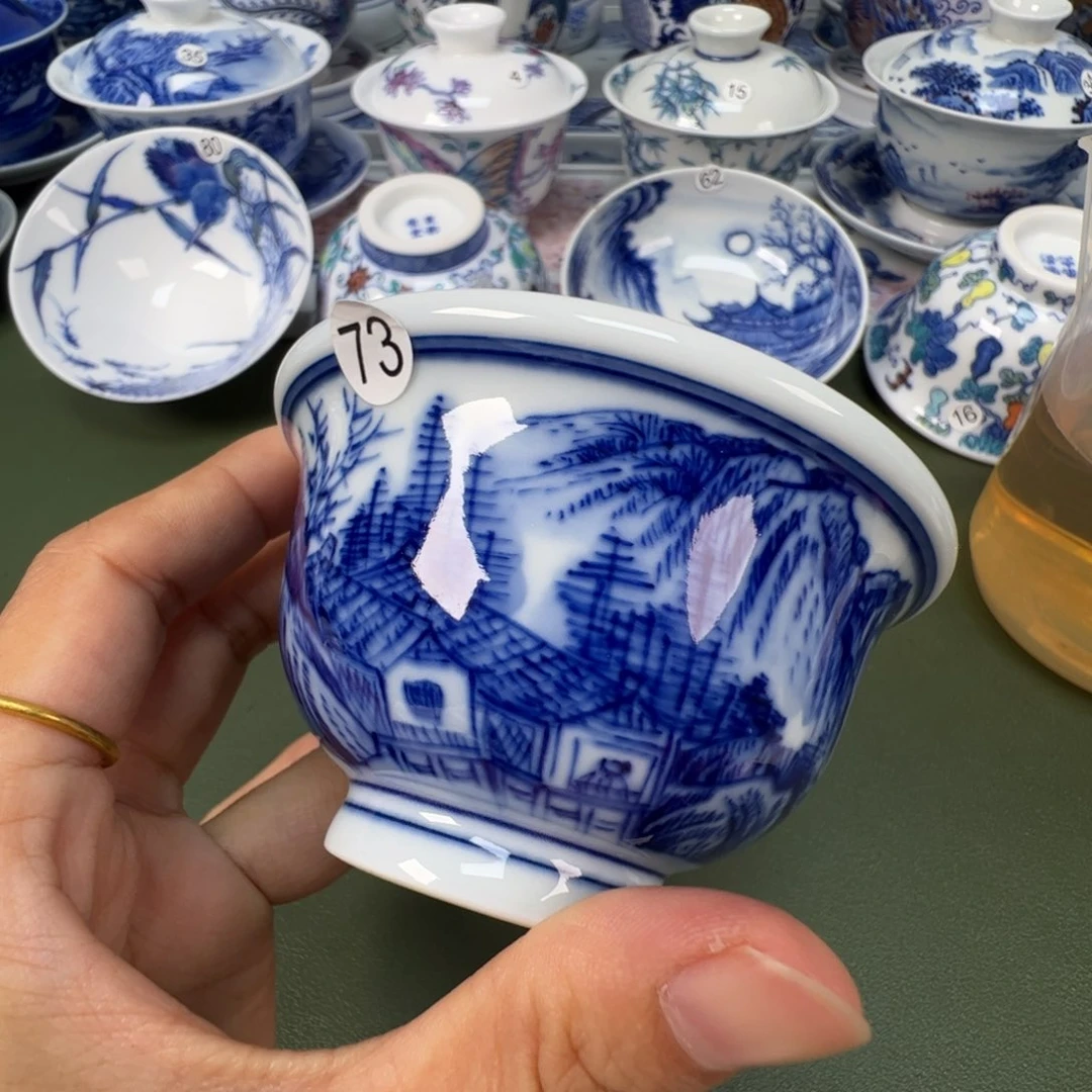 陶瓷景德镇纯手工纯手绘茶具木木73