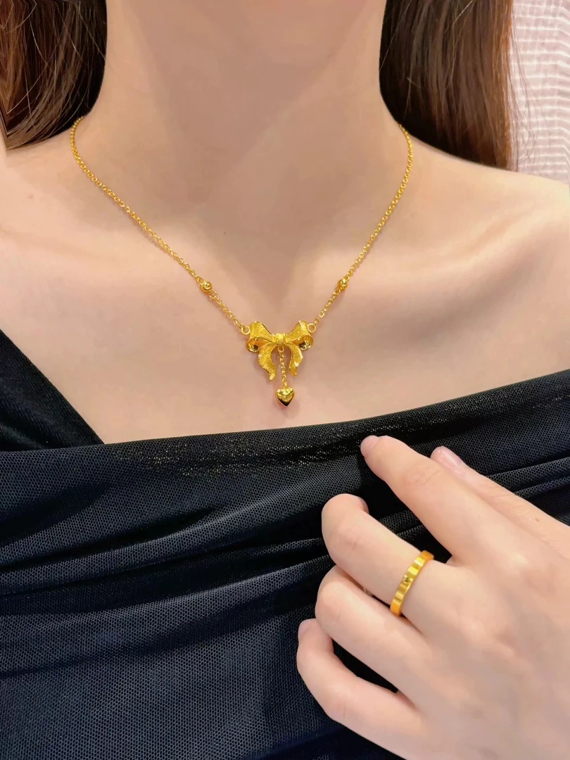 铜合金项链 轻奢在逃公主蝴蝶结项链女时尚锁骨链百搭 20