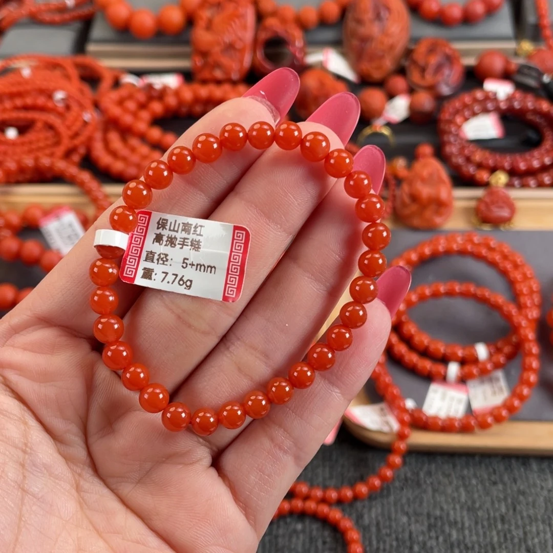 丫***1南红玛瑙未镶嵌5➕保山南红高抛单圈