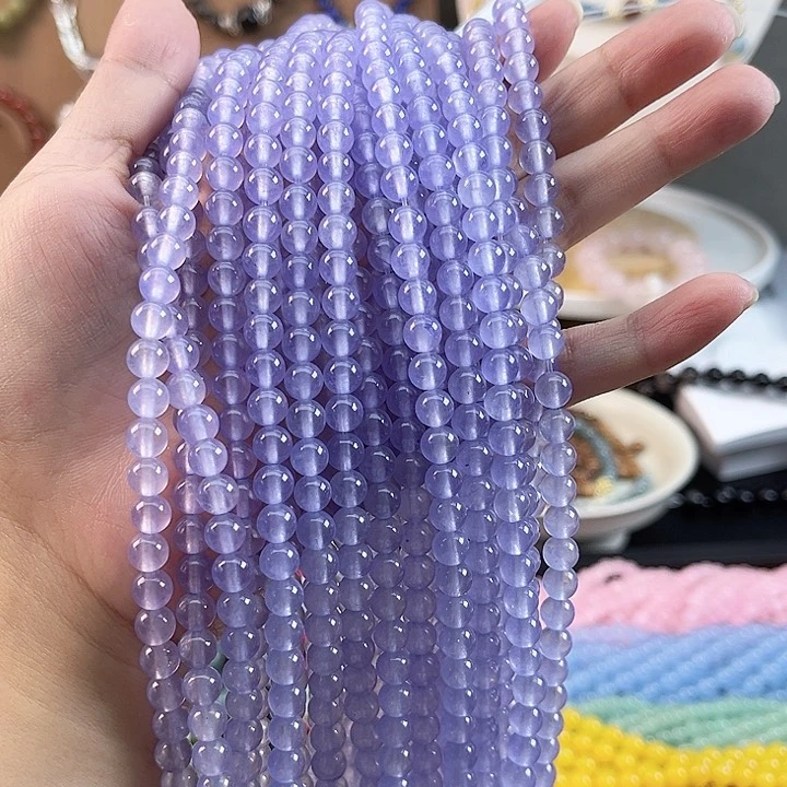 玛瑙/玉髓手链合金紫玉髓6