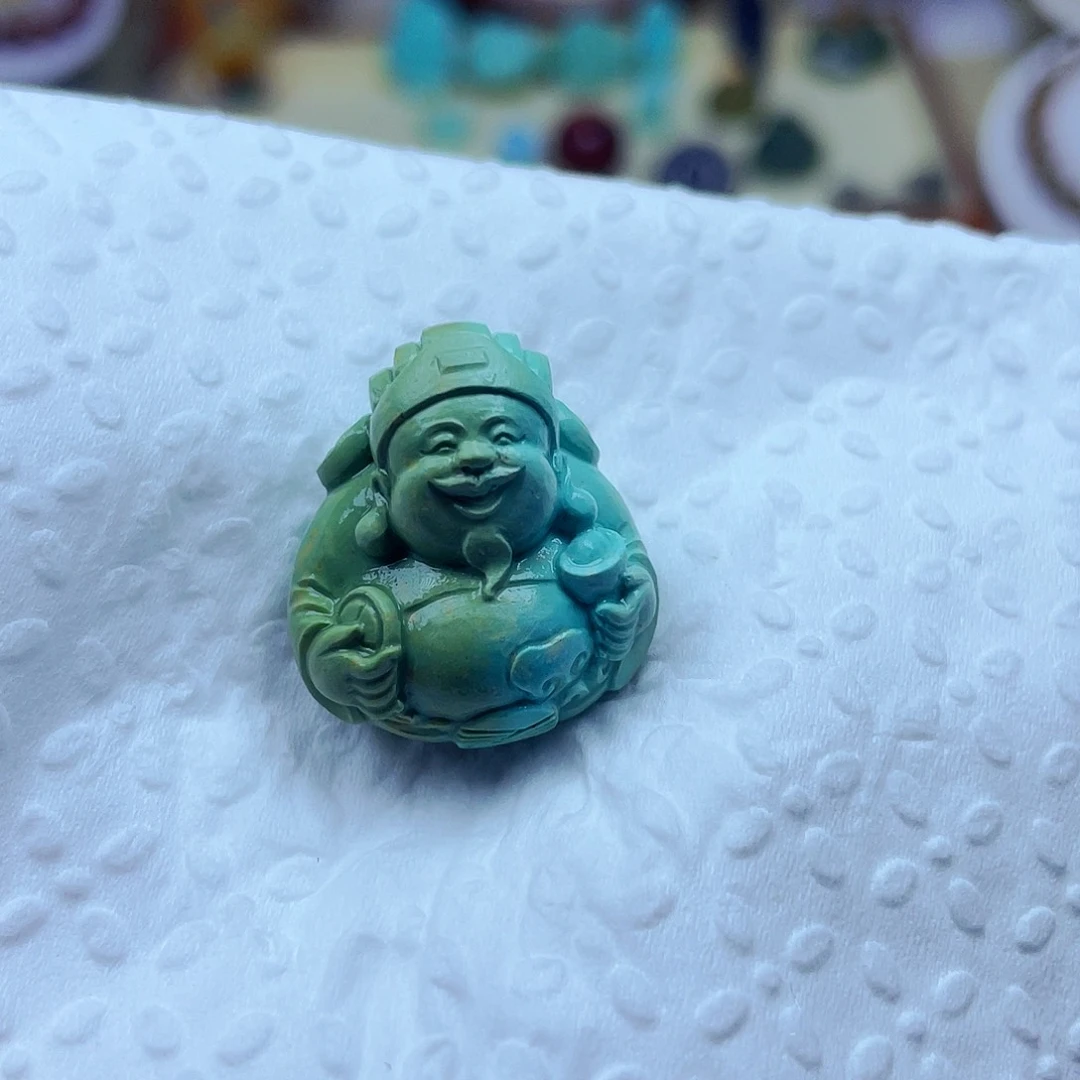 绿松石未镶嵌挂件订制