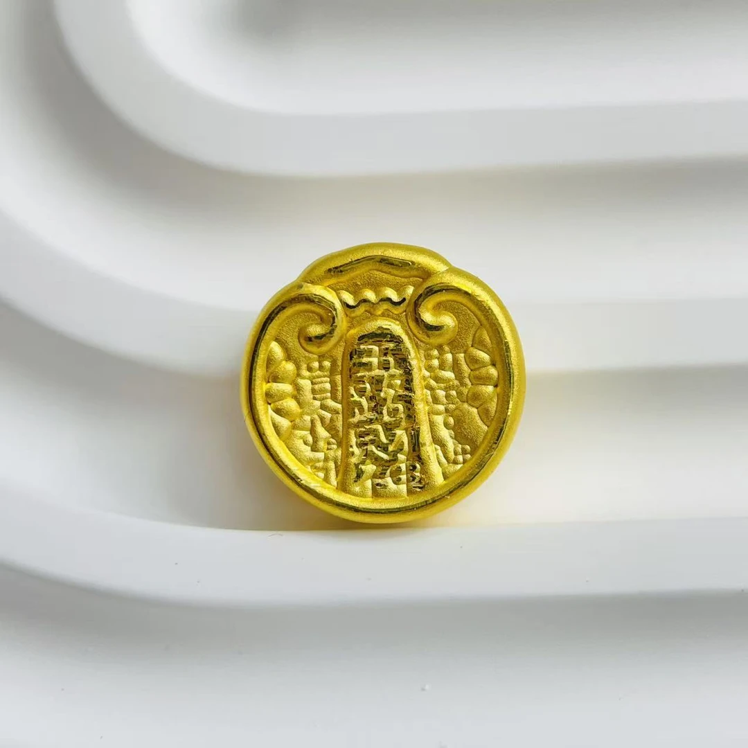 足金999黄金首饰配件五路财神DP0159-01570