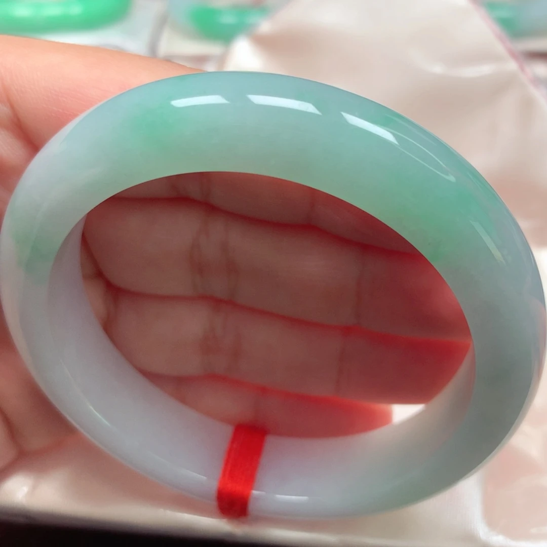 未镶嵌手镯翡翠27冰胶果阳绿