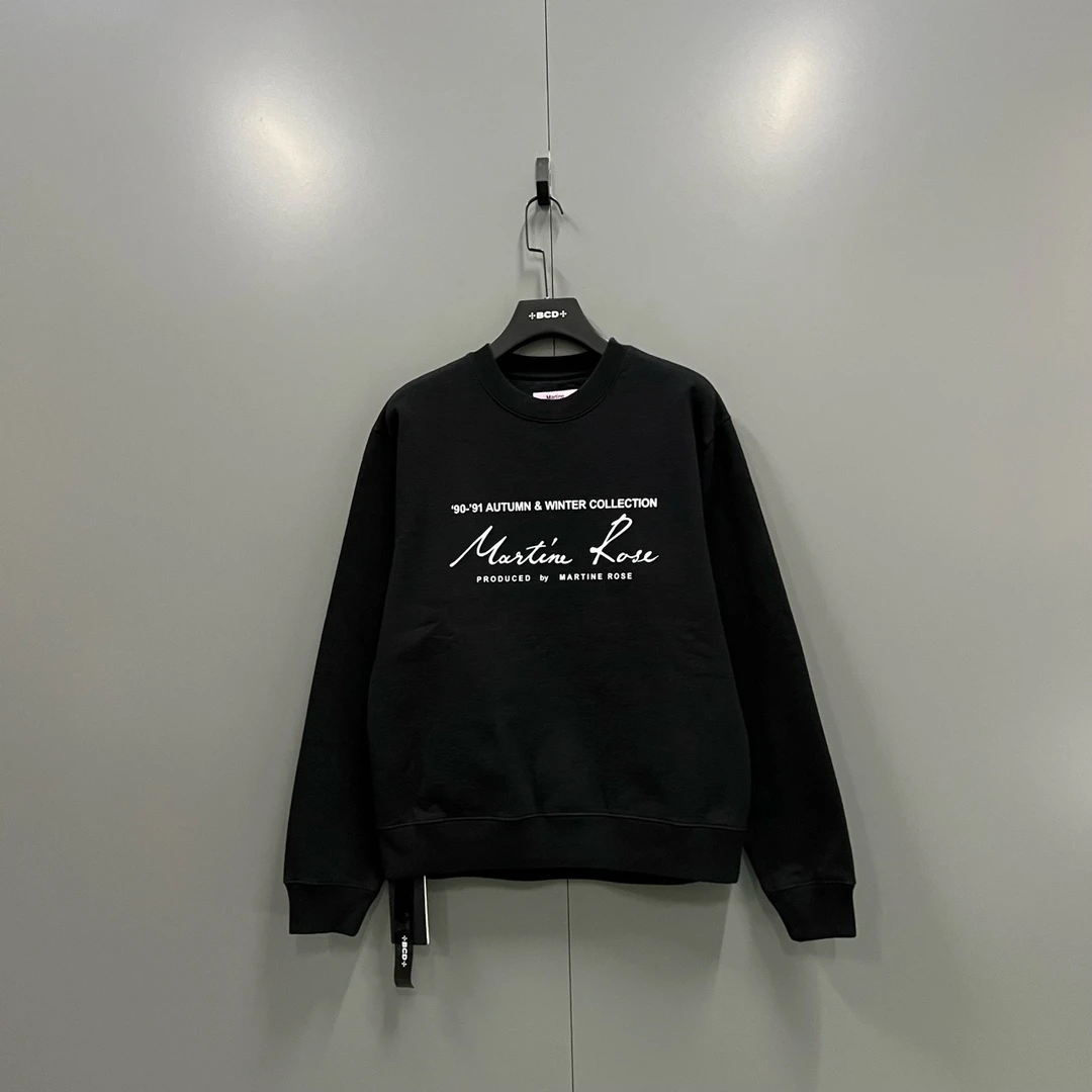 未使用 maje bc623 010294  Martine rose 黑色正面草写卫衣