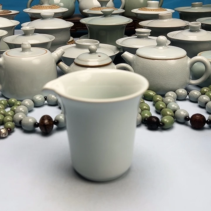杯月白釉公道杯原矿原釉原产地