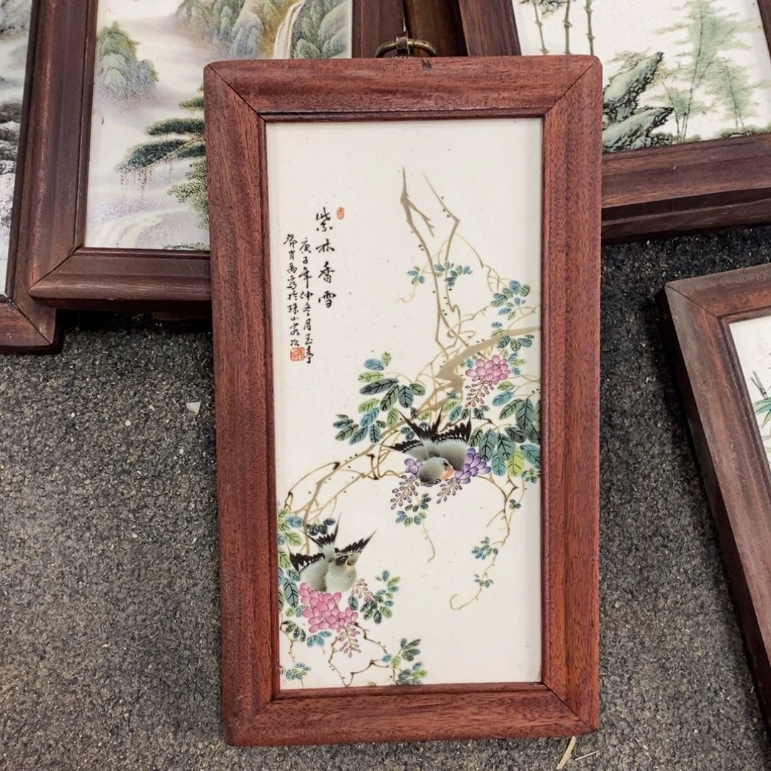 瓷28*16*1景德镇瓷板画柴窑烧制