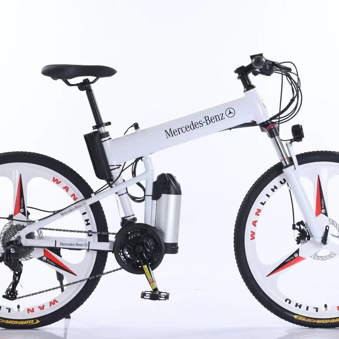 梅赛德斯奔驰自行车折叠山地车26寸27速代步通勤男女铝合金锂电