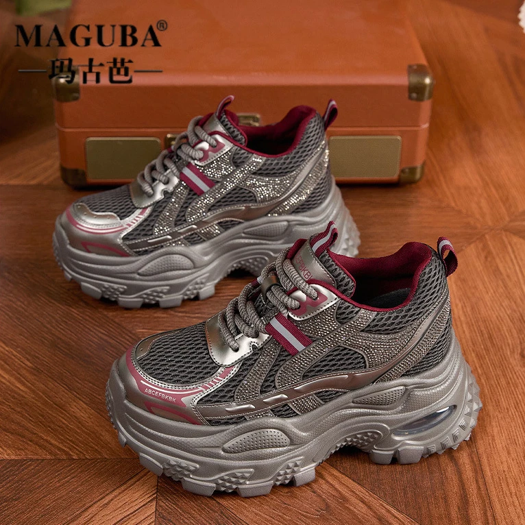 MAGUBA/玛古芭厚底老爹鞋女增高舒适透气显瘦潮牌时尚百搭休闲鞋