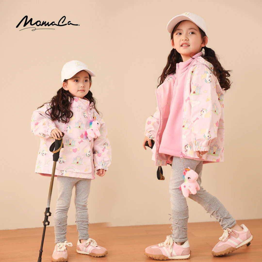 MOMOCO秋季2024女童新款洋气彩虹独角兽外套75830107019