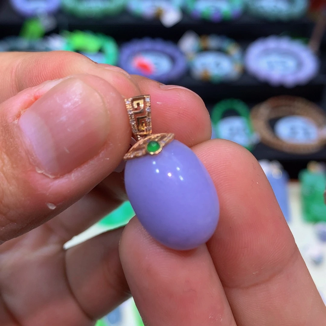 翡翠银S925镶嵌颈饰