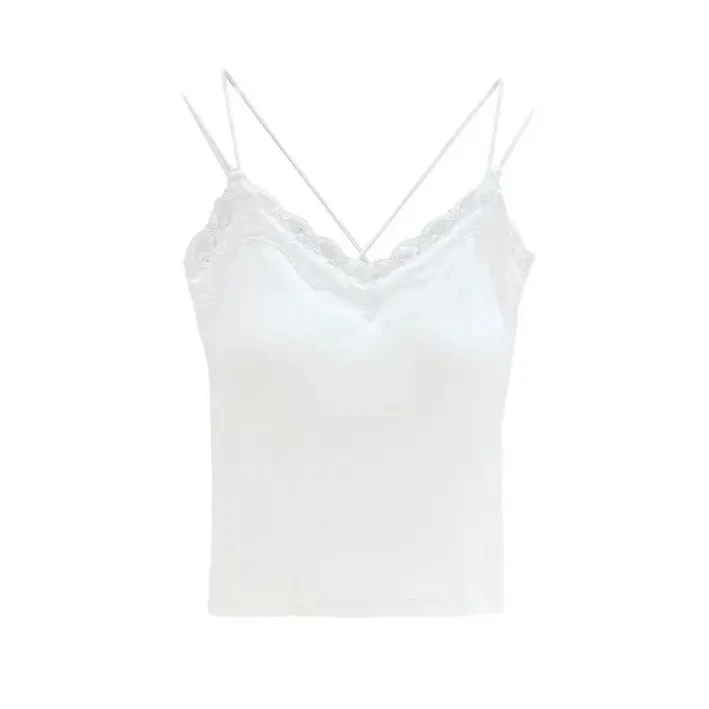 [现货]【百搭背心】春季新款时尚休闲舒适百搭打底蕾丝吊带通勤背心