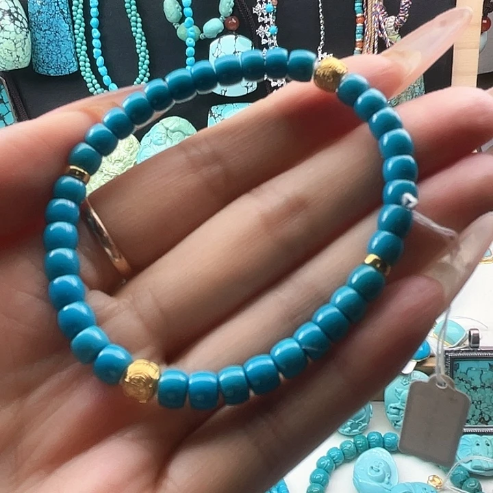 18K金镶嵌绿松石绿松石