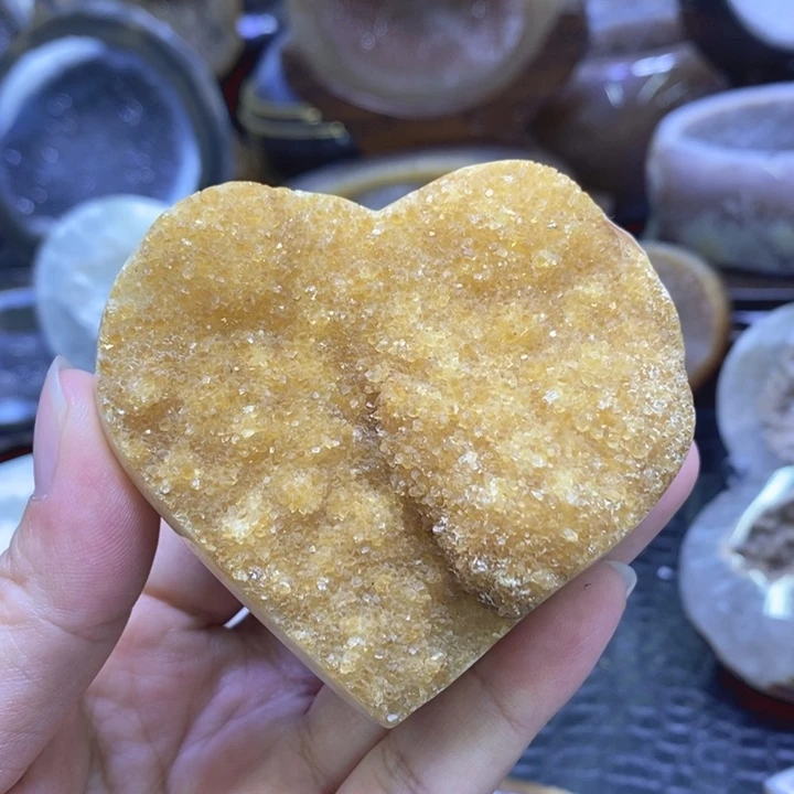 未镶嵌珠宝半成品紫晶爱心