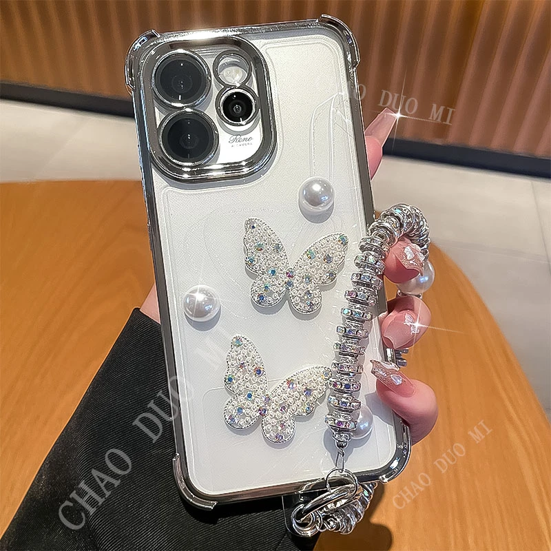 潮多米适用opporeno15手机壳reno15pro新款女reno15c透明气囊手链