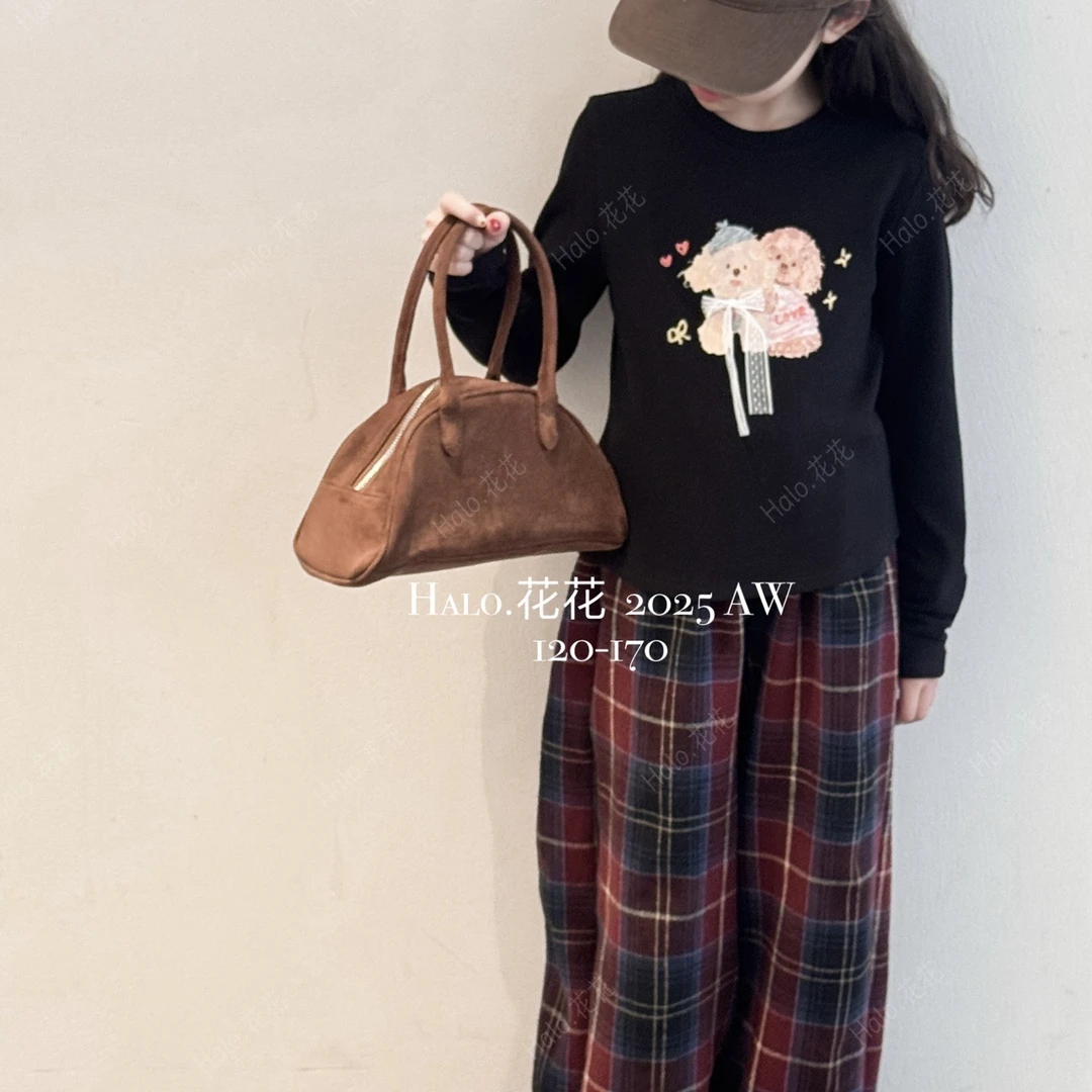 5827儿童两只小狗卡腰T恤