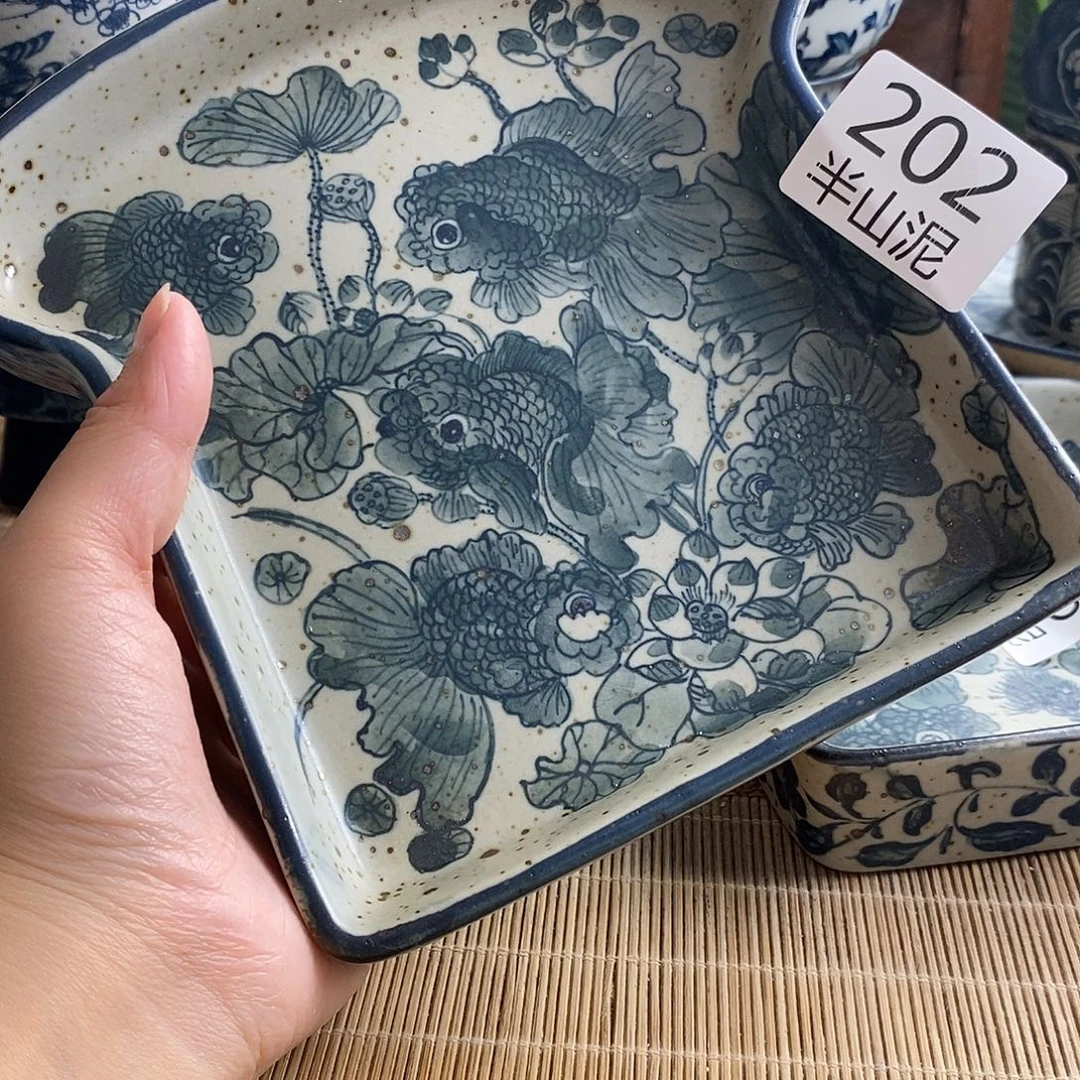 手工手绘青花高温陶瓷