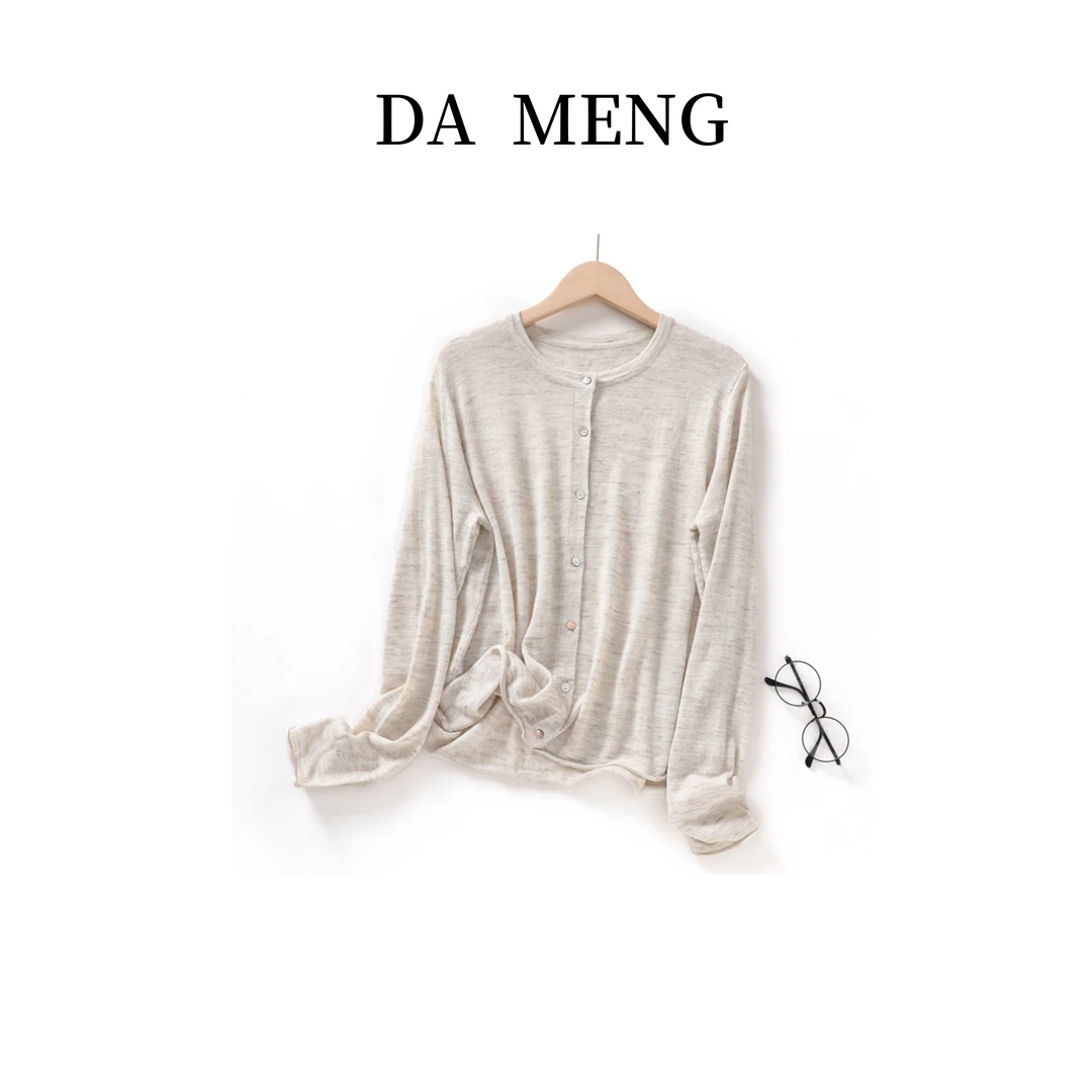 【夏季收官】夏季100亚麻针织百搭防晒针织开衫