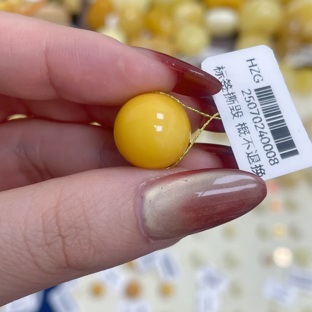 13.9mm圆珠. 蜜之缘臻选天然原矿琥珀蜜蜡