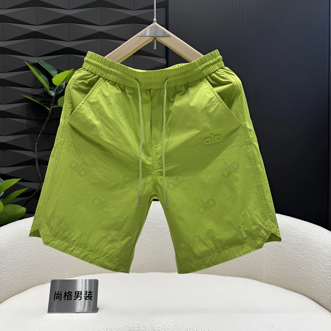 夏季新款免烫纯色男士速干打孔设计感百搭时尚潮流运动休闲短裤