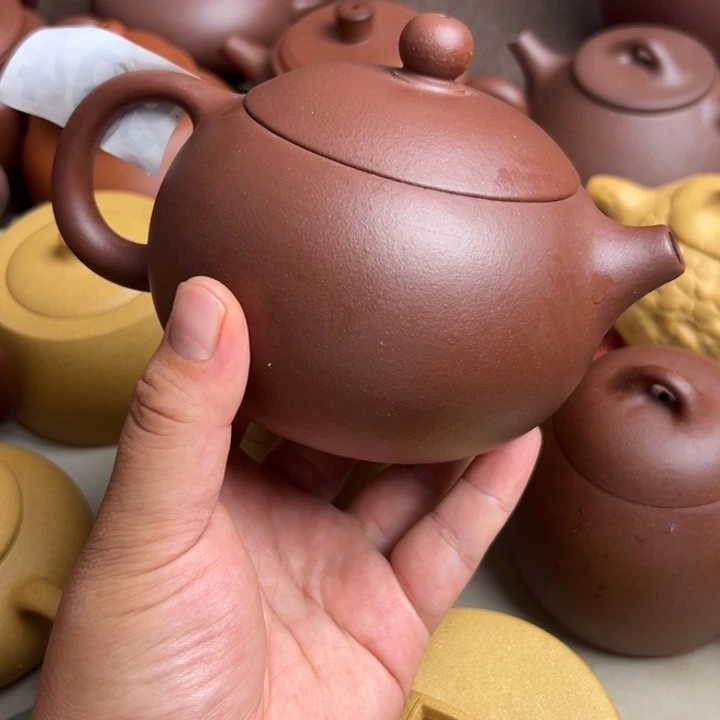 茶壶紫砂紫泥半手工410cc左右不挑瑕疵