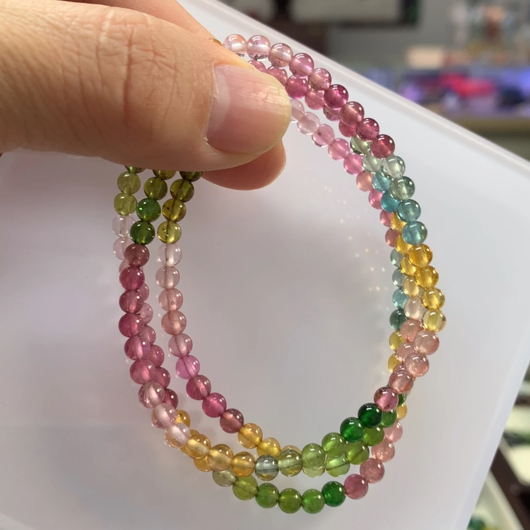 未镶嵌手链碧玺4.2左右