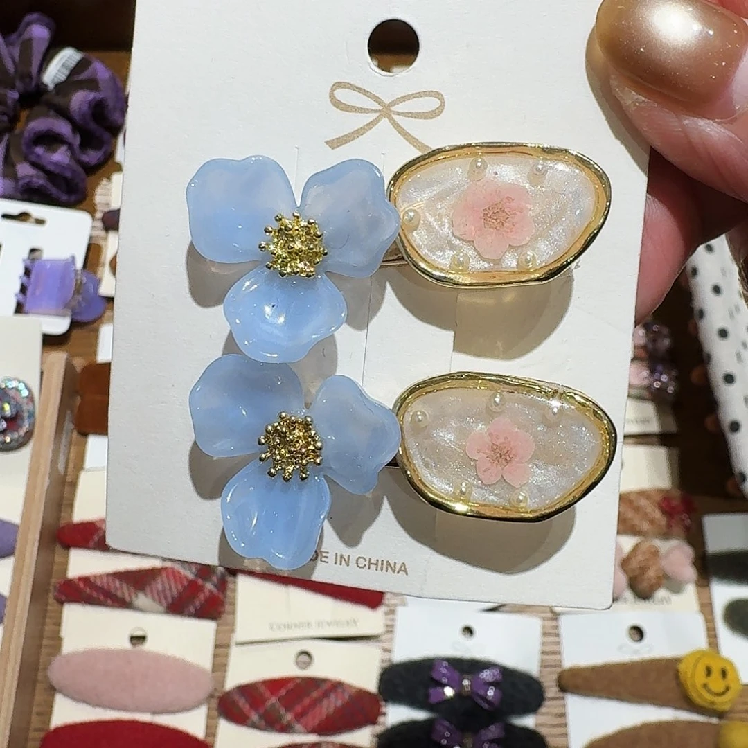 皮质非金属小花夹子