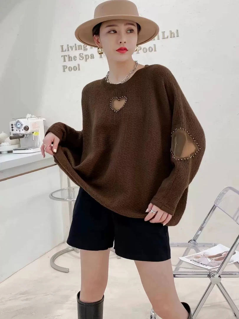 XILIHUI/喜丽荟秋冬简约风时尚新款气质款百搭长袖针织毛衣557-1