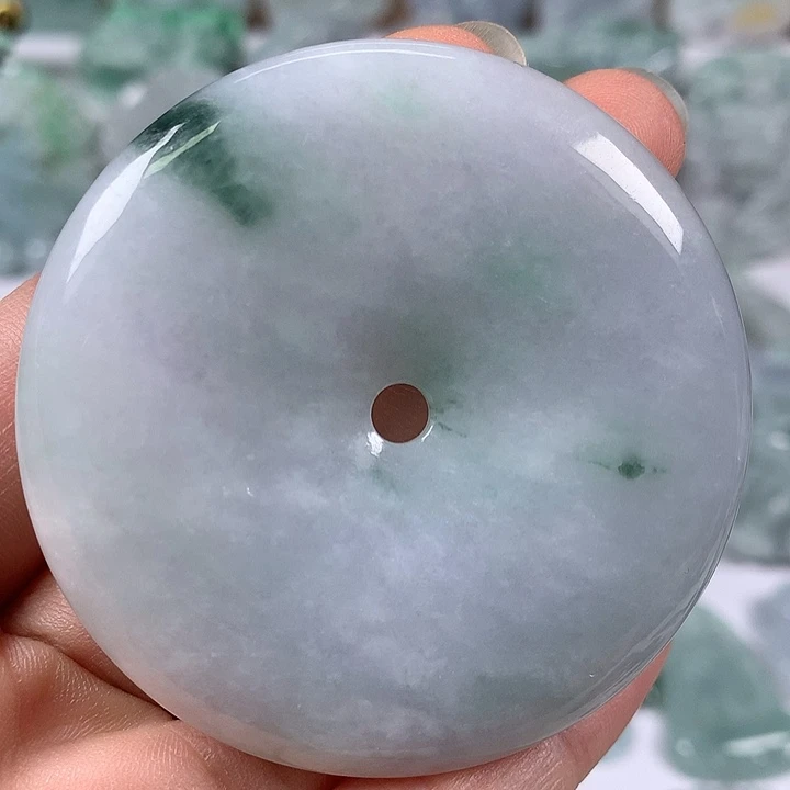 翡翠未镶嵌颈饰大平安扣福利