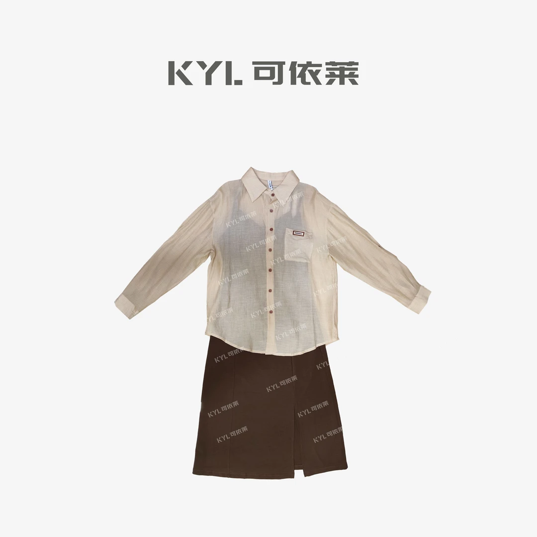 KYL可依莱-吊带裙高级感外搭衬衫套装CQ1K1102气质