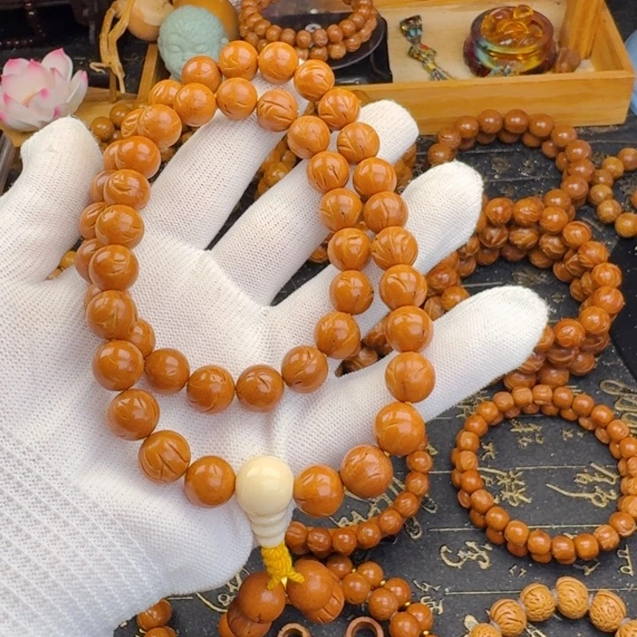 桃核手串10尺寸龙纹