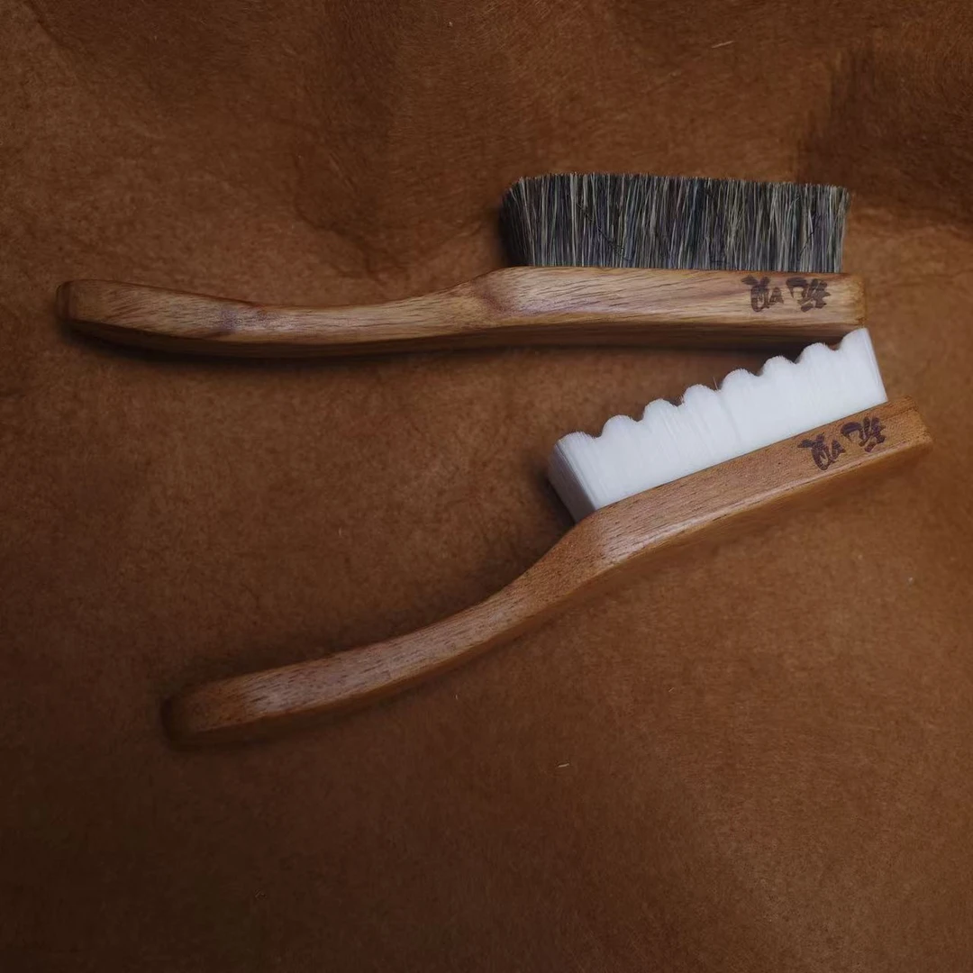 文玩猪鬃刷万毛刷 毛质紧致无异味 精刷 除尘  尺寸35*35*200mm