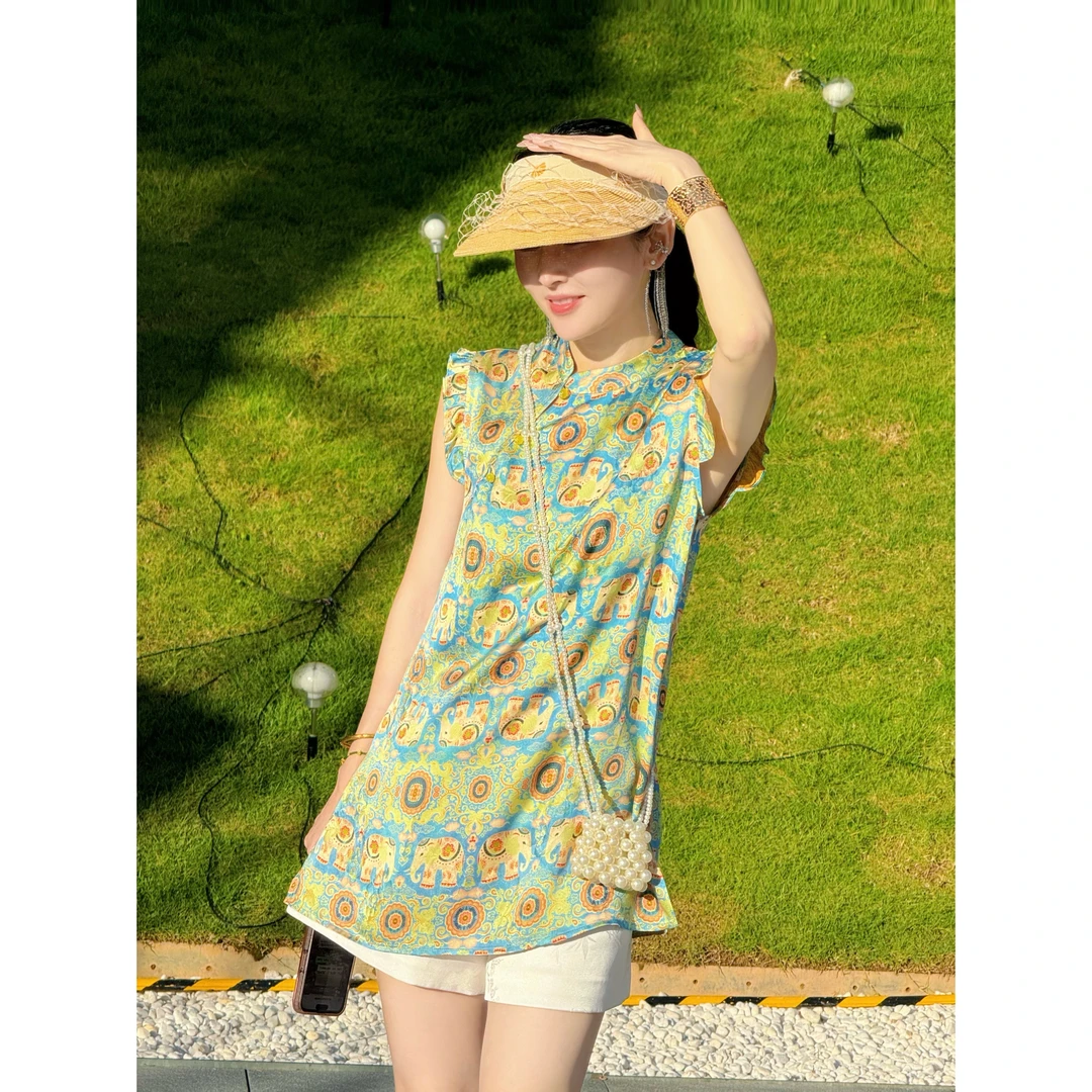 【洋子服饰】桑蚕丝香云纱长款小衫私人定制复古时尚夏季半裙SH1098