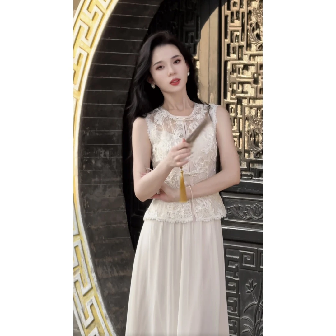 【yola】书签夏季新款高级法式气质显瘦A摆连衣裙-YL70095